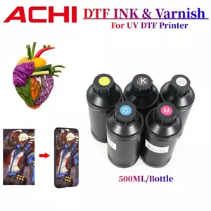 ACHI 500ml UV DTF INKS Varnish For UV DTF Pinter Colorful INK Moisturizing liqui - Picture 1 of 6