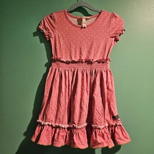 MATILDA JANE Perfectly Paired Pink Polka Dot Lap Dress Size 4 PLEASE READ - Picture 1 of 6