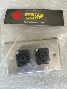 NEU ELITE CORE D-2-SPEAKON Single Gang Duplex Wandplatte mit 2 NEUTRIK speakON - Bild 1 von 4