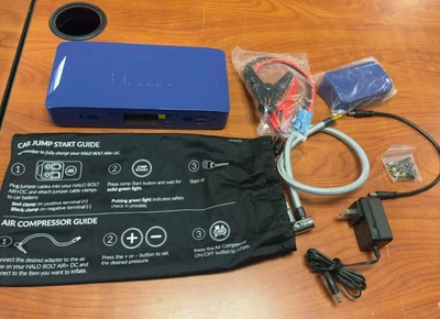 Compresor de aire de arranque de salto de alimentación portátil HALO Bolt Air+ DC-- azul Foto 1 de 4