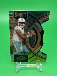 Tua Tagovailoa 2023 Select Green & Yellow Prizm Die Cut Dolphins FREE SHIPPING - Picture 1 of 6
