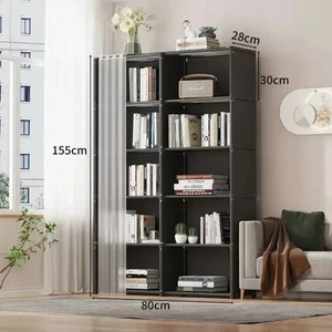 6/5 Schichten Staubdicht Kleiderschrank Hohe Kapazität Trennwand Bücherregal Schlafzimmer Offen Sim - Bild 1 von 14