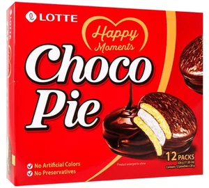 Lotte Choco Pie Cioccolato Coperto Gourmet Torta Asiatica Dessert 12 pz 336g - Foto 1 di 3