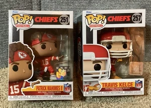 Funko Pop! NFL Kansas City Chiefs - Patrick Mahomes II #251 & Travis Kelce #257 - Foto 1 di 7