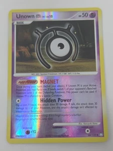 Carta rara Pokémon Unown M Lv.15 Holo 2007 66/123 DPBP#241 potere magnetico - Foto 1 di 2