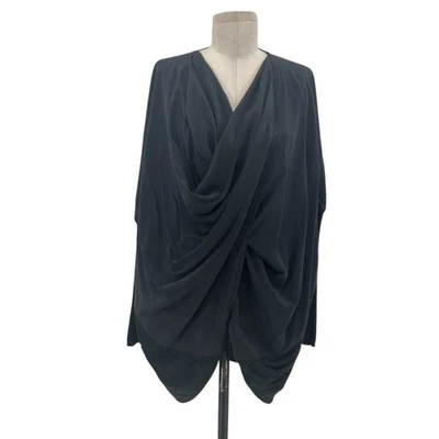AllSaints Itat Shrug Sweater Cardigan Merino Wool Silk Black Size Small *Flawed - Image 1 of 4