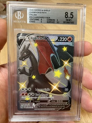 ~ITA~ ITALIAN BGS 8.5 Charizard V Shiny 079 Champion's Path Pokemon Card - Image 1 of 3