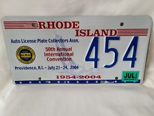 Vintage 2004 Rhode Island ALPCA 454 Souvenir License Plate 02423