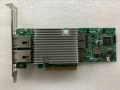 SUPERMICRO AOC-STG-I2T 2.0 2-PORT RJ45 10GbE NETWORK ADAPTER CARD - Image 1 of 3