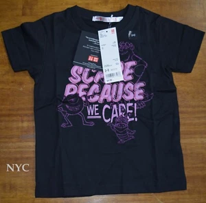 Kids Uniqlo Pixar Monsters Inc Graphic T-Shirt Size 2-3 Black - Picture 1 of 4