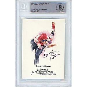 Bonnie Blair Auto 2008 Allen and Ginter #84 USA Winter Olympics Signed Beckett - Picture 1 of 5