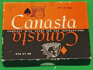 Vintage Canasta Boxed Set by De La Rue (No Score pad) - Picture 1 of 4