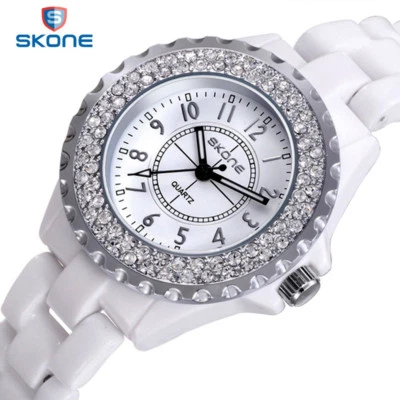 Großartige Quarzuhr Japanische Damen Top Marke Skone Keramik Angebot Foto 1 de 4