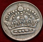 1956 Sweden 50 Ore Silver Foreign Coin