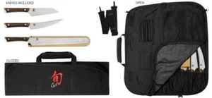 Shun Kanso 5" Honesuki 6.5" Boning/Fillet 12" Brisket Knife & Roll 4 PC BBQ Set - Picture 1 of 1