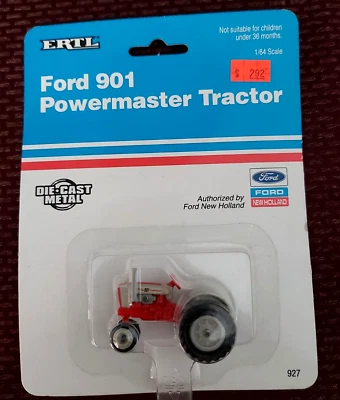 Tractor ERTL Ford 901 Powermaster #927 concesionario New Holland escala 1/64 1994 Foto 1 de 3