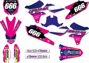 Yamaha YZF 450 - 2014 - 2017 stickers Full Custom Graphic Kit ACTIVE PINK STYLE - Picture 1 of 3