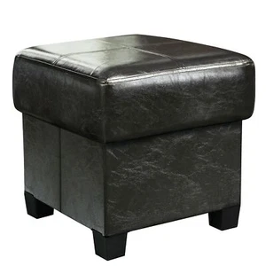 Storage Ottoman Cube Folding Footstool Pu Leather Storage Bench With Legs Toy Ch - Picture 1 of 7