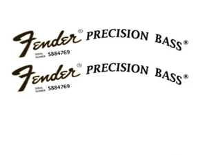 Fender Precision Bass Guitar Headstock Decal Waterslide Inlay Logo 1 - Picture 1 of 1