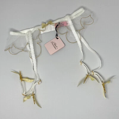 Agent Provocateur Lorna White Gold Suspender AP2 Small NWT - Image 1 of 4