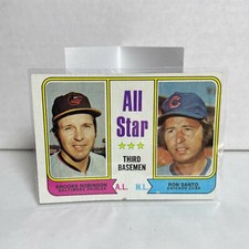1974 Topps Brooks Robinson/ Ron Santo ALL-STAR 3RD BASEMAN #334