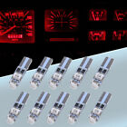 10Pcs Red Gauge Cluster Background Lighting Led Bulbs 3-Smd 2721 2723 74 79 T5