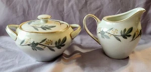 Vtg MEITO China ME184 Floral Creamer and Sugar Bowl w/ Lid Painted Floral Japan - Picture 1 of 6