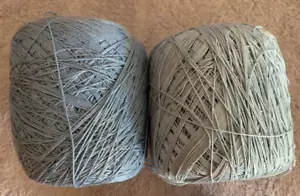 2 Large Rolls Of Crochet Thread, 2 Different Blues, Total Weight 5.6 Ounces - Picture 1 of 3