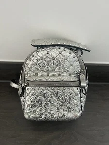 Valentino Rockstud Backpack Mini Bag - Metallic Silver - Picture 1 of 2