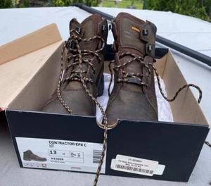 Wolverine Contractor Lx Epx 6" W10909 Herren Größe 13 braun Leder Arbeitsstiefel - Bild 1 von 6