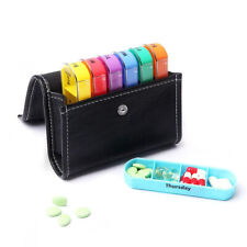 Weekly Pill Box Daily Organiser Medicine Tablet Storage Dispenser 7-Day w/ purse