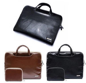 11 Zoll 13 Zoll 15,6 Zoll PU Leder Laptop Griff Tasche Tragetasche für Macbook Lenovo - Bild 1 von 8