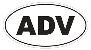 ADV Oval Bumper Sticker or Helmet Sticker D2163 Euro Oval - Picture 1 of 1