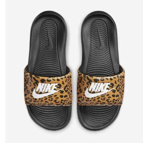 Sandali da donna Nike Victori One Slides taglia 10 stampa con animali comfort potenziato NUOVI