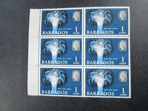 Barbados - "DEEP SEA CORAL" 1c MNH Stamp Block of 6 ! - Picture 1 of 1