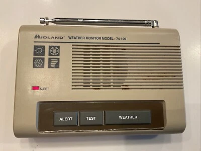 Midland Weather Monitor Radio Model 74-109 Weather Alert Battery Tested & Works - Image 1 of 4
