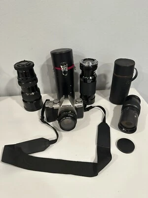 Pentax ZX-M Camera Zoom Lens Battery Lot - Image 1 of 4