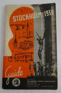 STOCKHOLM 1938 Guide Swedish Traffic Association, with Foldout Map ads, etc. - Picture 1 of 8
