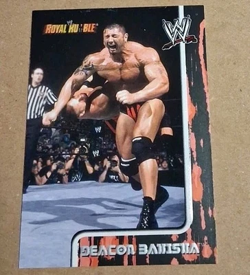 BATISTA 2002 Fleer WWE Royal Rumble #67 Deacon Batista ROOKIE Drax RC RARE HTF  - Image 1 of 2