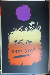 EARTH DAY IS EVERY DAY! VINTAGE 70er Jahre ORIGINAL KUNST POSTER von EARL NEWMAN - SCHÖN! - Bild 1 von 7