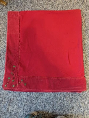 Target Elegant Rectangular Tablecloth Cotton With Velveteen & Satin Edging - Image 1 of 4