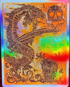 QUEENS OF THE STONE AGE BOSTON MA POSTER/STICKER 10–8-2025 ORANGE - Picture 1 of 4