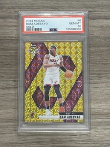 2024-25 Panini Mosaic Gold Prizm Bam Adebayo /10 SSP PSA 10 *POP 1* Miami Heat - Picture 1 of 2
