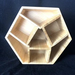 Pencil Holder Organizer Bamboo Rotating Desk Organizer Office Desktop Storage - Picture 1 of 8
