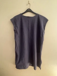 Eileen Fisher Gray Dress Tunic, Viscose Blend Side Zippers, XL - Picture 1 of 11