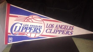 Vintage 90s Los Angeles Clippers Full Size Pennant NBA Basketball 30” - Picture 1 of 7