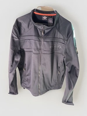 Chaqueta de montar Harley-Davidson de malla para hombre talla grande #103819 negra Foto 1 de 4