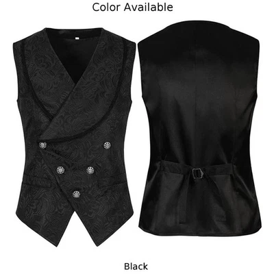 Men Gothic Steampunk Waistcoat Sleeveless Vest for Medieval Vampire Look - Image 1 of 4