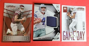 DAK PRESCOTT ROOKIE WORN JERSEY CARD + 2 - 2016 CONTENDERS RC CARD + COWBOYS - Bild 1 von 8