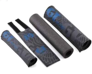 GT DYNO 1989 Re-Issue 3 Stück Nylon BMX Fahrrad Padset - SCHWARZ GRAU BLAU - Bild 1 von 1